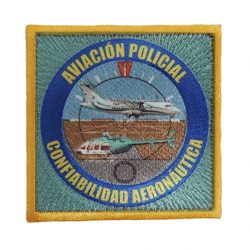 Parche bordado en alta definición HD, el diseño del parche esta bordado en hilos 100% nylon